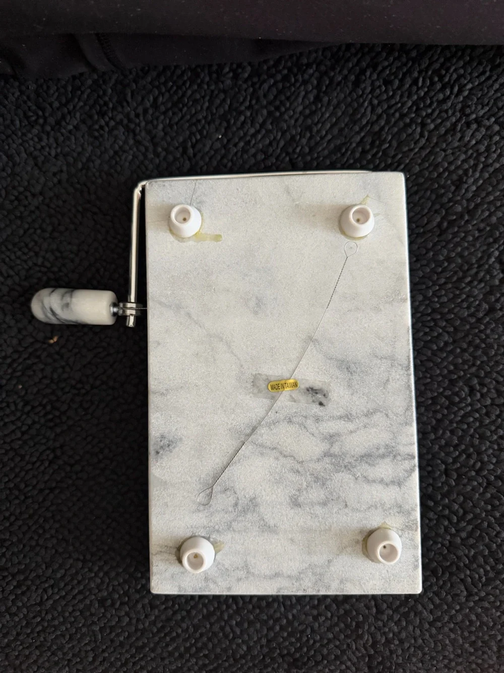 NWT Marble Cheese Board Wire Slicer